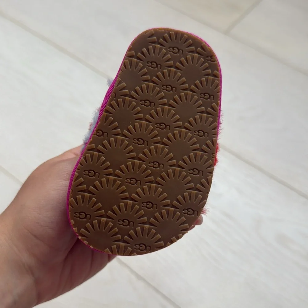 UGG Kids Colorful Fluffy Slippers